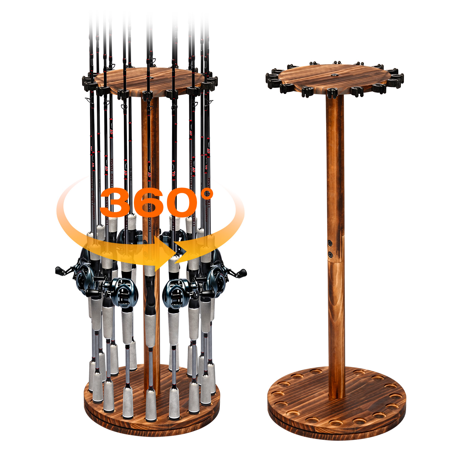 Fishing Equipment Holder - حامل قصبة صيد دائري من الخشب