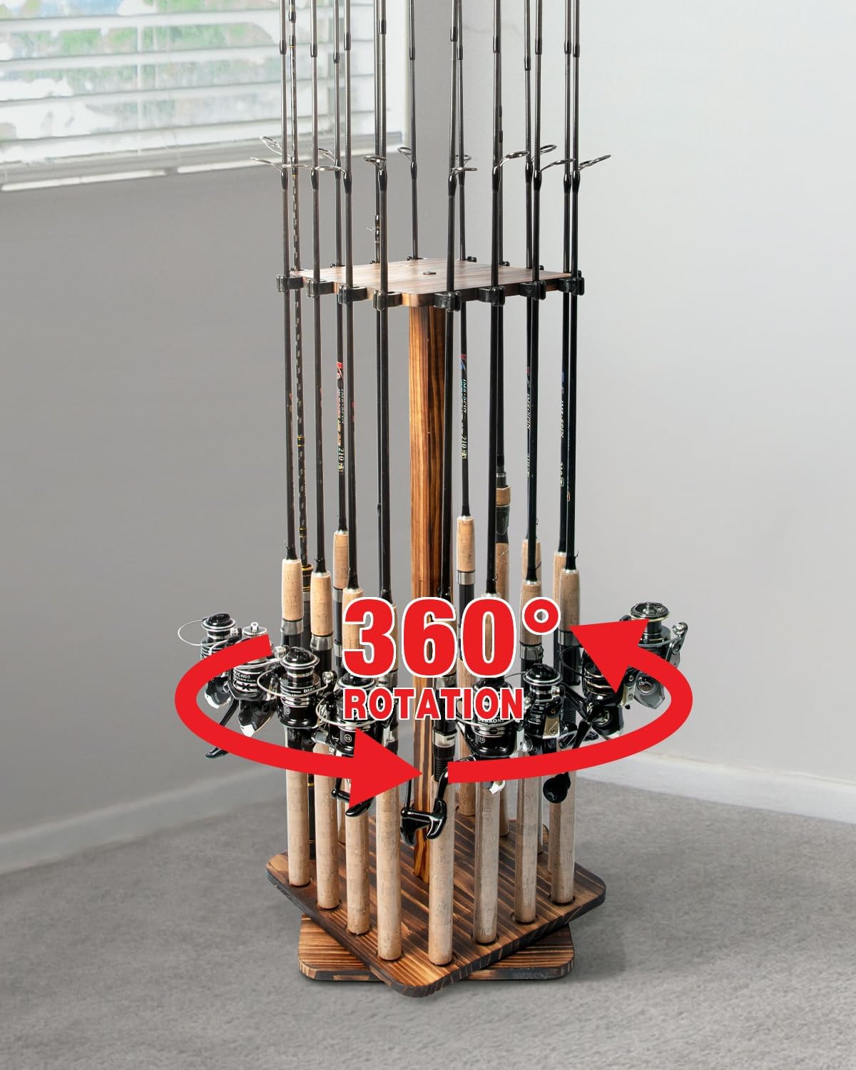 Fishing Equipment Holder - حامل قضيب صيد دوار بدرجة ،