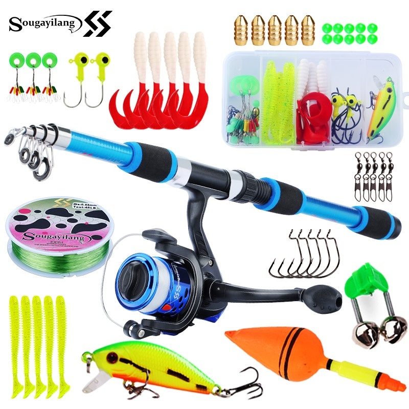 Fishing Equipment For Kids - Sougayilang الاطفال قصبة صيد خشبية مجموعة